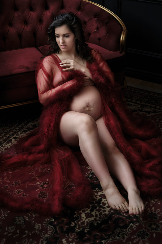 Maternity Boudoir photography toronto studio professional luxury